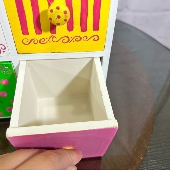 Hand painted 6 compartment organizer with drawers. 90s - Picture 8 of 15